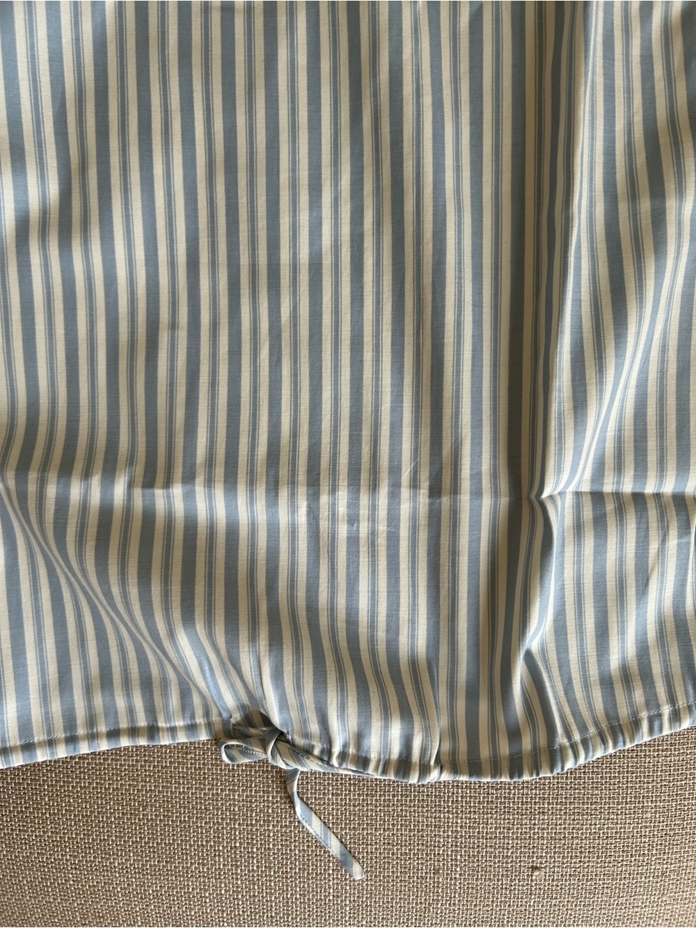 Reformation Jordan Two Piece - Calamari Stripe Blue Ivory French Cotton - Picture 7 of 9